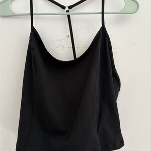 Victoria’s Secret Black Athletic Workout Crop Tank Top Y Back